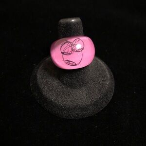 Pink Nature Inspired Acrylic Ring